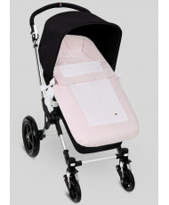 COLCHA COCHE AJUSTABLE "ALCOR" Rosa Tiza/Blanco-Paz Rodríguez