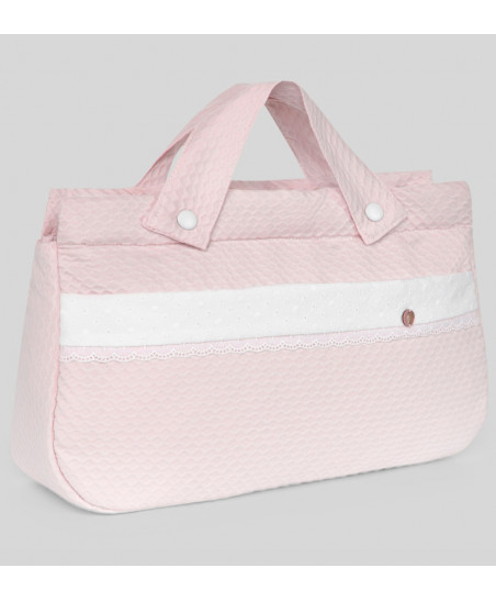 BOLSO PANERA "ALCOR" Rosa Tiza/Blanco-Paz Rodríguez