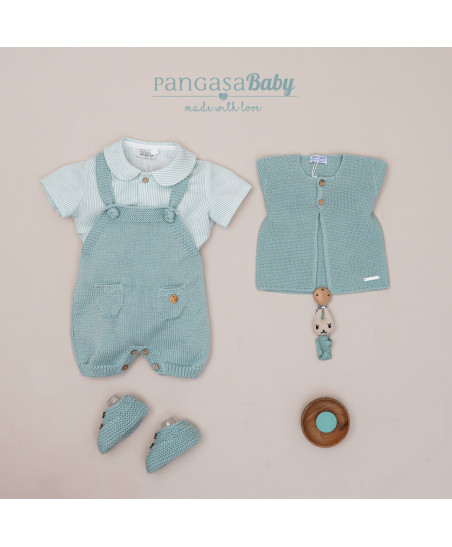 Conjunto Peto punto +Blusa Mint-Pangasa