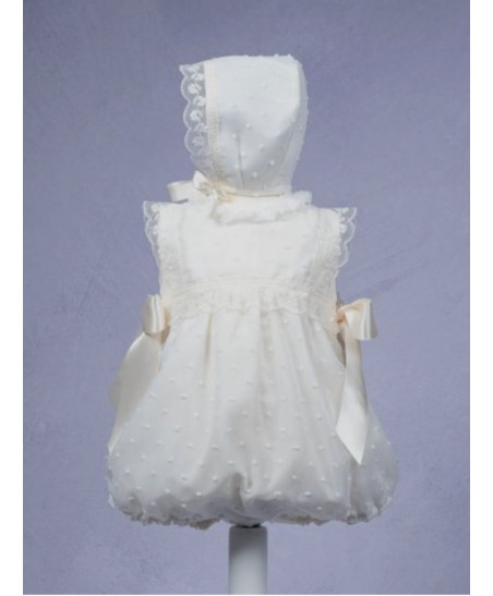 Pelele plumeti de organza con capota – Mikamama