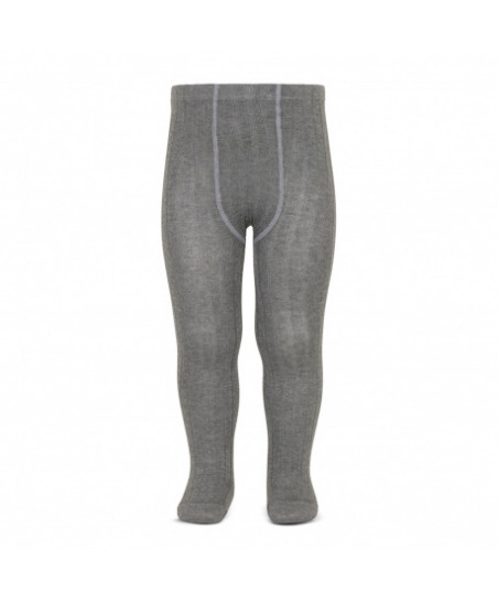 Leotardos básicos canalé GRIS CLARO(230)-Cóndor