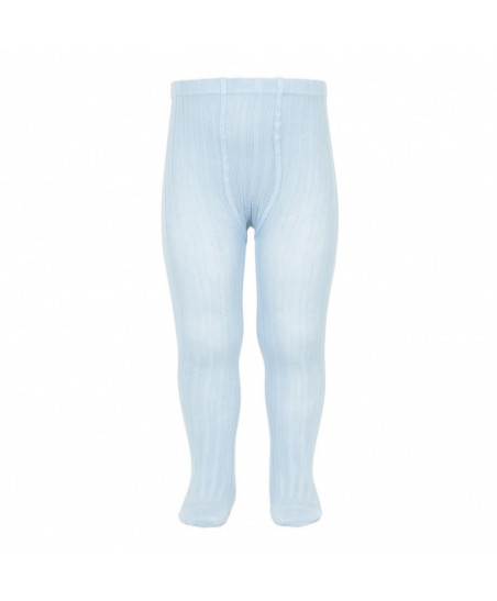Leotardos básicos canalé AZUL BEBE(410)-Cóndor