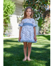 Vestido Ramas Azules-La Ormiga