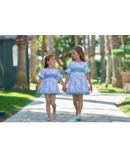 Vestido Ramas Azules-La Ormiga