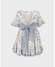 Vestido Ramas Azules-La Ormiga