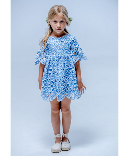 Vestido Flores Bordado Niña-José Varón
