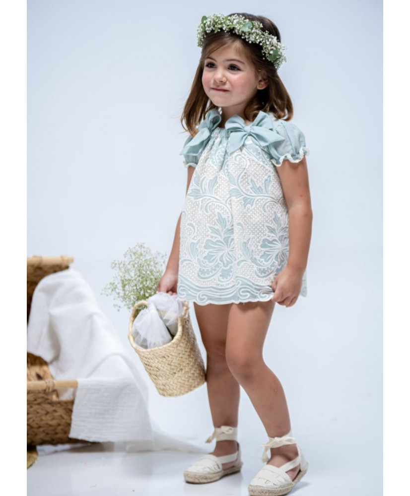 Vestido Bambula Bordada Bebé-José Varón