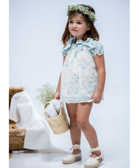 Vestido Bambula Bordada Bebé-José Varón