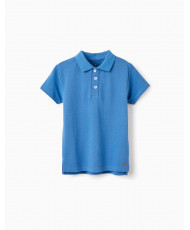 Polo En Piqué De Algodón Para Niño, Azul-Zippy
