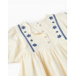 Vestido En Algodón Y Lino Para Niña, Beige Claro-Zippy