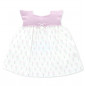 Vestido de bebé niña combinado con microestampado de fantasía en lavanda-Martín Aranda