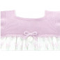 Vestido de bebé niña combinado con microestampado de fantasía en lavanda-Martín Aranda