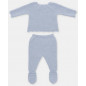 Conjunto de bebé niño de jubón y polaina de punto en azul oceano-Martín Aranda
