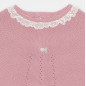 Conjunto de bebé niña de jubón y polaina de punto en rosa ciruela-Martín Aranda