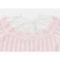 Conjunto de bebé niña de jubón y polaina de punto en rosa bebé-Martín Aranda