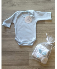 Conjunto Bodie y Polaina Conejito Celeste-Todo Amor Baby
