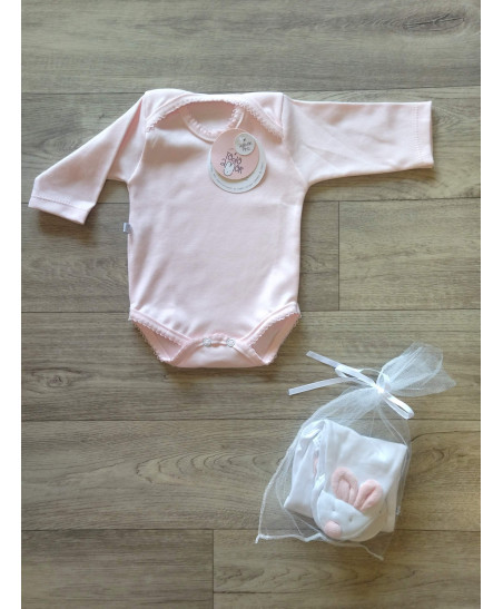 Conjunto Bodie y Polaina Conejito Rosa-Todo Amor