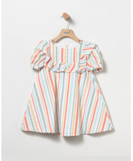 Vestido Rayas Naranja Niña-Coco Acqua