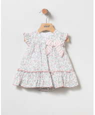 Braga+Vestido Flores Rosa- Coco Acqua