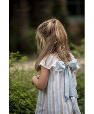 Vestido Rayas Turquesa Niña-Coco Acqua