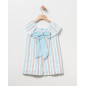 Vestido Rayas Turquesa Niña-Coco Acqua