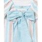 Vestido Rayas Turquesa Niña-Coco Acqua