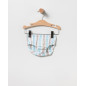 Braga+Vestido Rayas Turquesa Bebé Niña-Coco Acqua