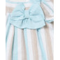 Braga+Vestido Rayas Turquesa Bebé Niña-Coco Acqua