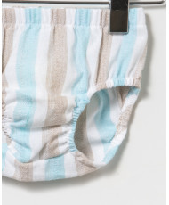 Braga+Vestido Rayas Turquesa Bebé Niña-Coco Acqua