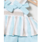 Conjunto Bluson Rayas Turquesa Bebé Niña-Coco Acqua