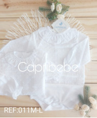Body Camisa Plumeti Blanco-Capribebé
