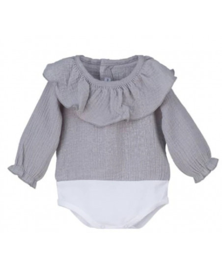 Body Camisa Kore Bámbula Gris-Calamaro