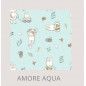 Manta Doble Algodón Estampa Amore Aqua-Todo Amor