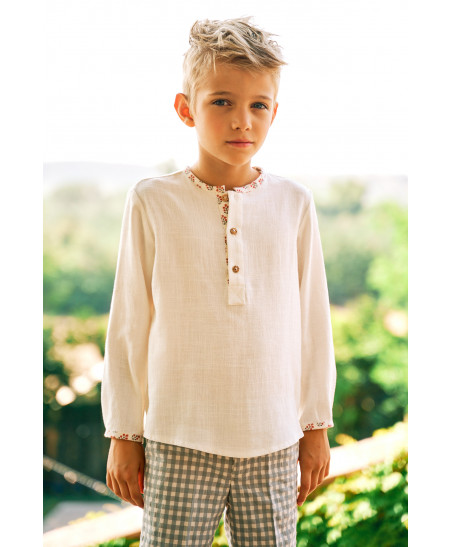 Conjunto Niño Camisa y Pantalon Familia Organic-Manuela Montero