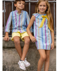 Vestido Niña Agua Marina-Nachete