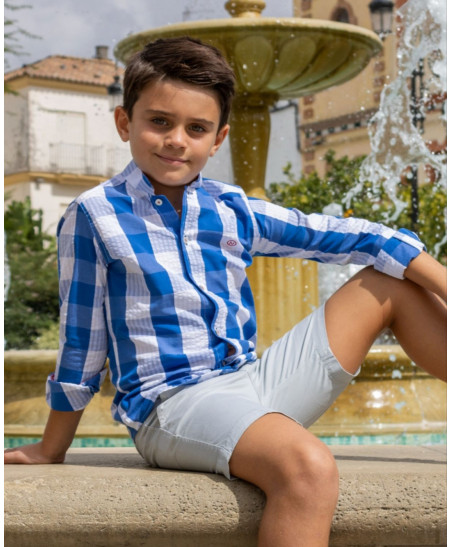 Camisa Niño Cuadros Azules-Nachete