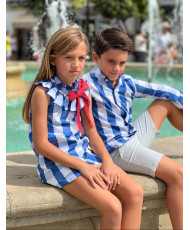 Camisa Niño Cuadros Azules-Nachete