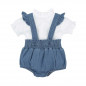 CONJUNTO PETO VOLANTE CON CAMISA CLAVEL Familia Indigo-Babidu
