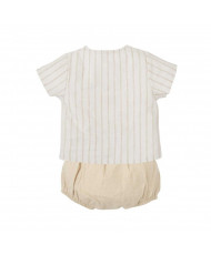 CONJUNTO CUBREPAÑAL MANGA CORTA LINEN-Babidu