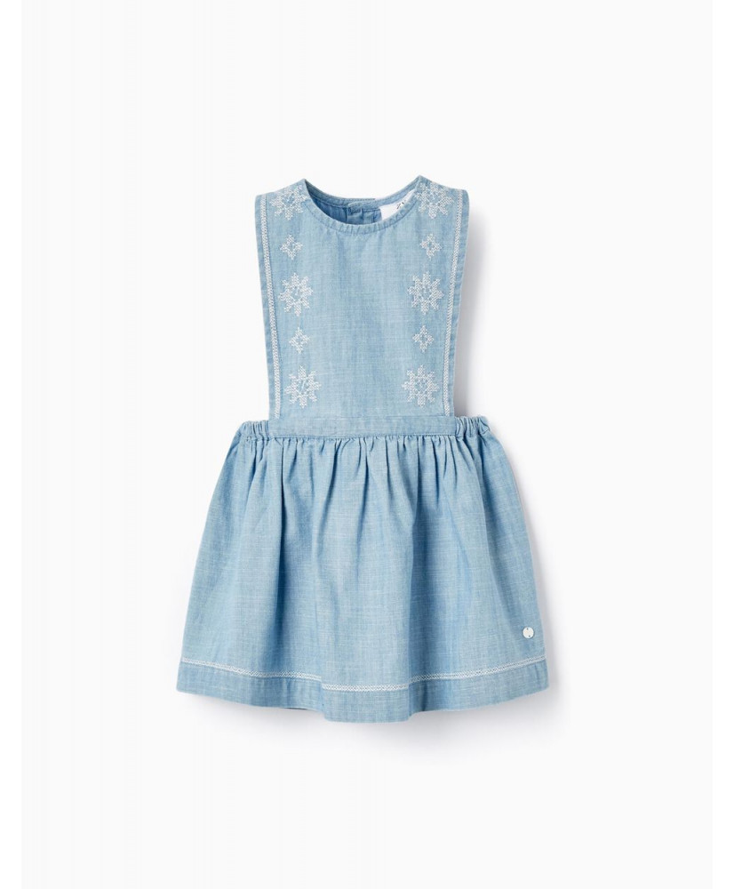 Falda De Peto En Mezcla De Algodón Para Bebé Niña, Azul-Zippy
