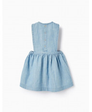 Falda De Peto En Mezcla De Algodón Para Bebé Niña, Azul-Zippy
