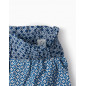 Pantalones De Talle Alto Con Estampado Para Niña 'Wide Leg', Azul/Blanco-Zippy