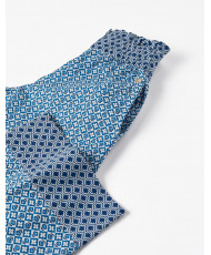Pantalones De Talle Alto Con Estampado Para Niña 'Wide Leg', Azul/Blanco-Zippy