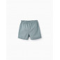 Shorts De Algodón Y Lino Con Bordados Y Abalorios Para Niña, Verde-Zippy