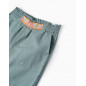 Shorts De Algodón Y Lino Con Bordados Y Abalorios Para Niña, Verde-Zippy