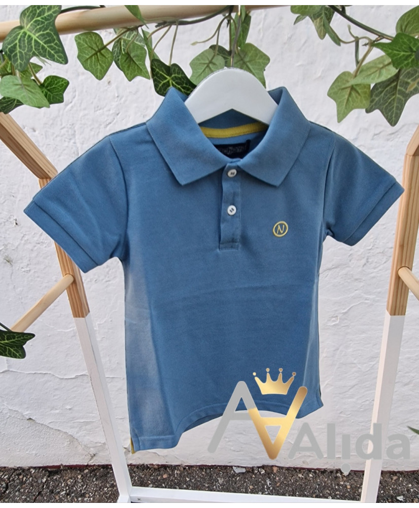 Polo Básico Azul -Nachete