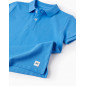 Polo En Piqué De Algodón Para Niño, Azul-Zipy