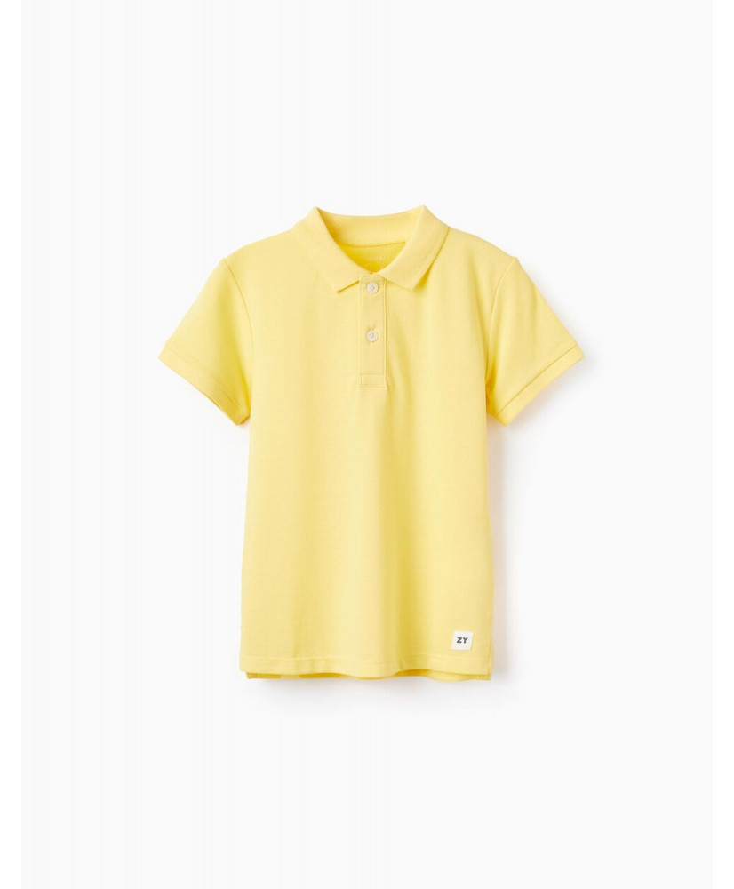 Polo De Algodón Para Niño, Amarillo-Zippy