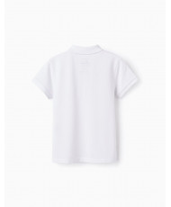 Polo De Algodón Para Niño, Blanco-Zippy