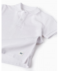 Polo De Algodón Para Niño, Blanco-Zippy